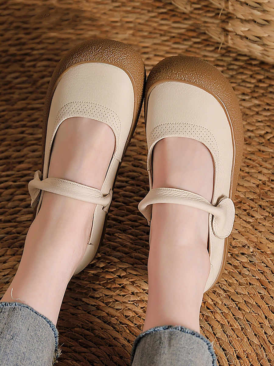 Women Spring Genuine Leather Platform Shoes