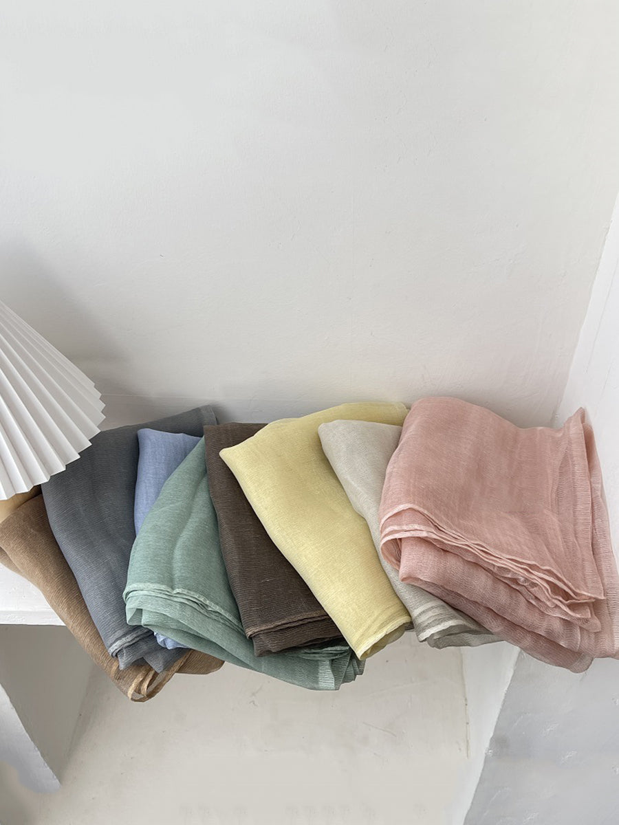 Women Summer Casual Pure Color Shawl Scarf