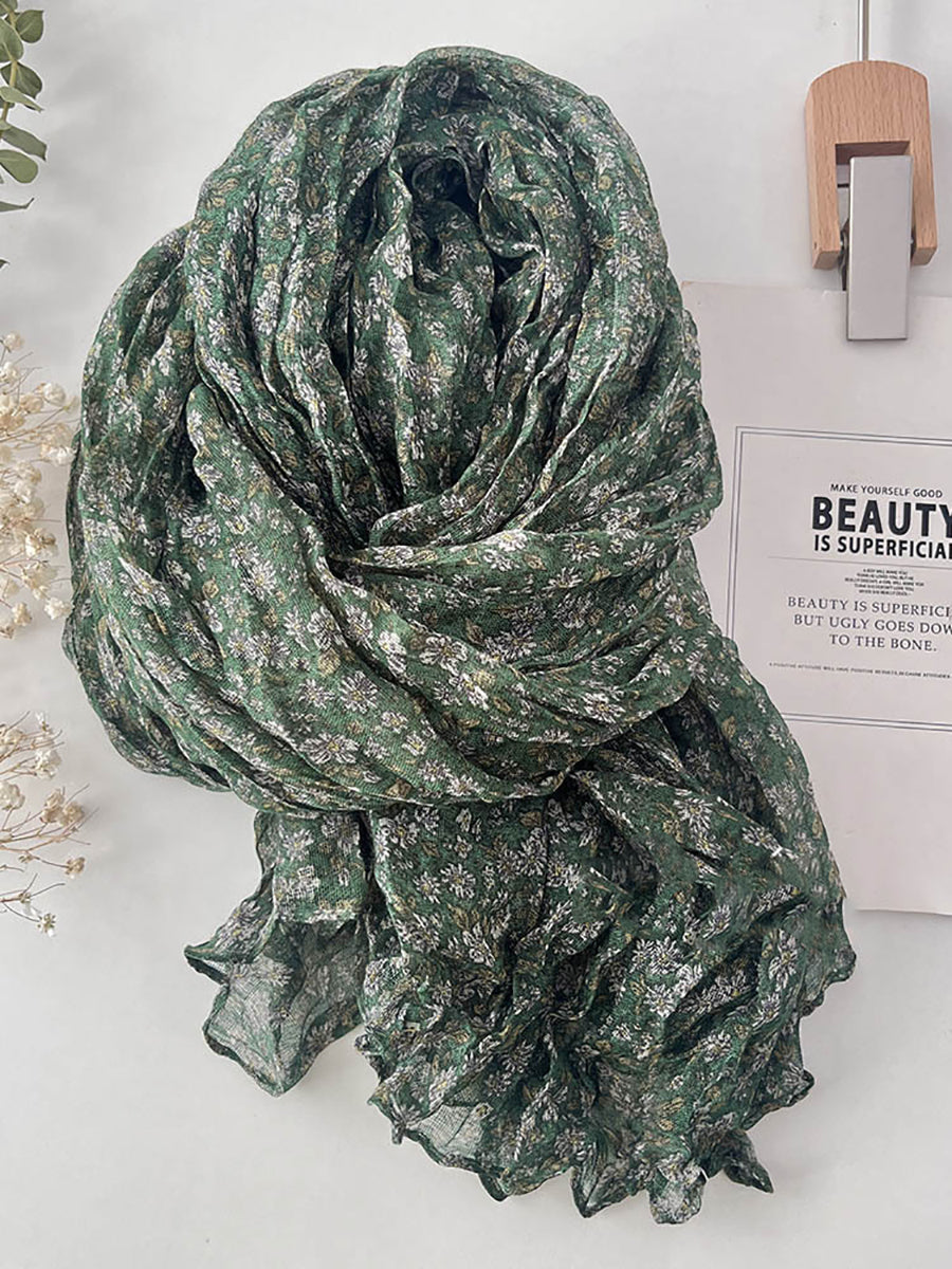 Women Summer Vintage Floral Scarf