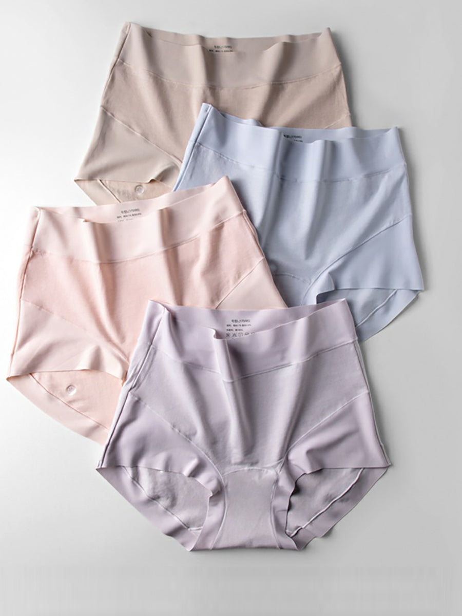 6 Pieces Summer Women High Waist Cotton Underwear