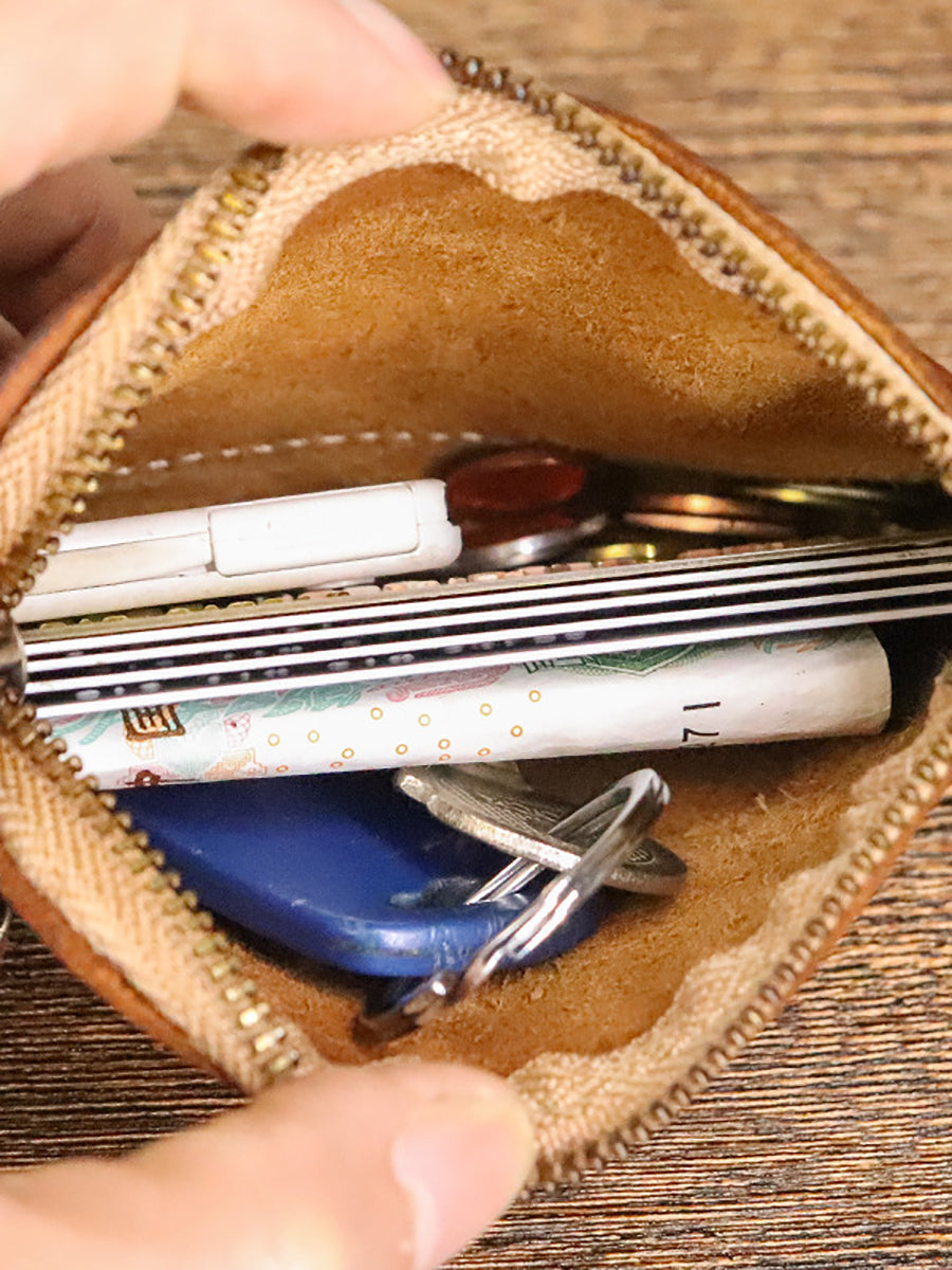 Women Casual Genuine Leather Square Coin Purse