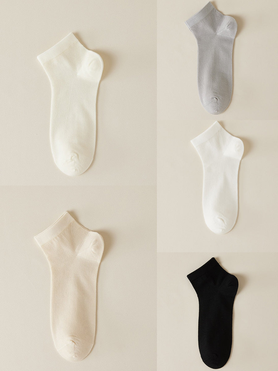 5 Pairs Women Summer Thin Short Socks