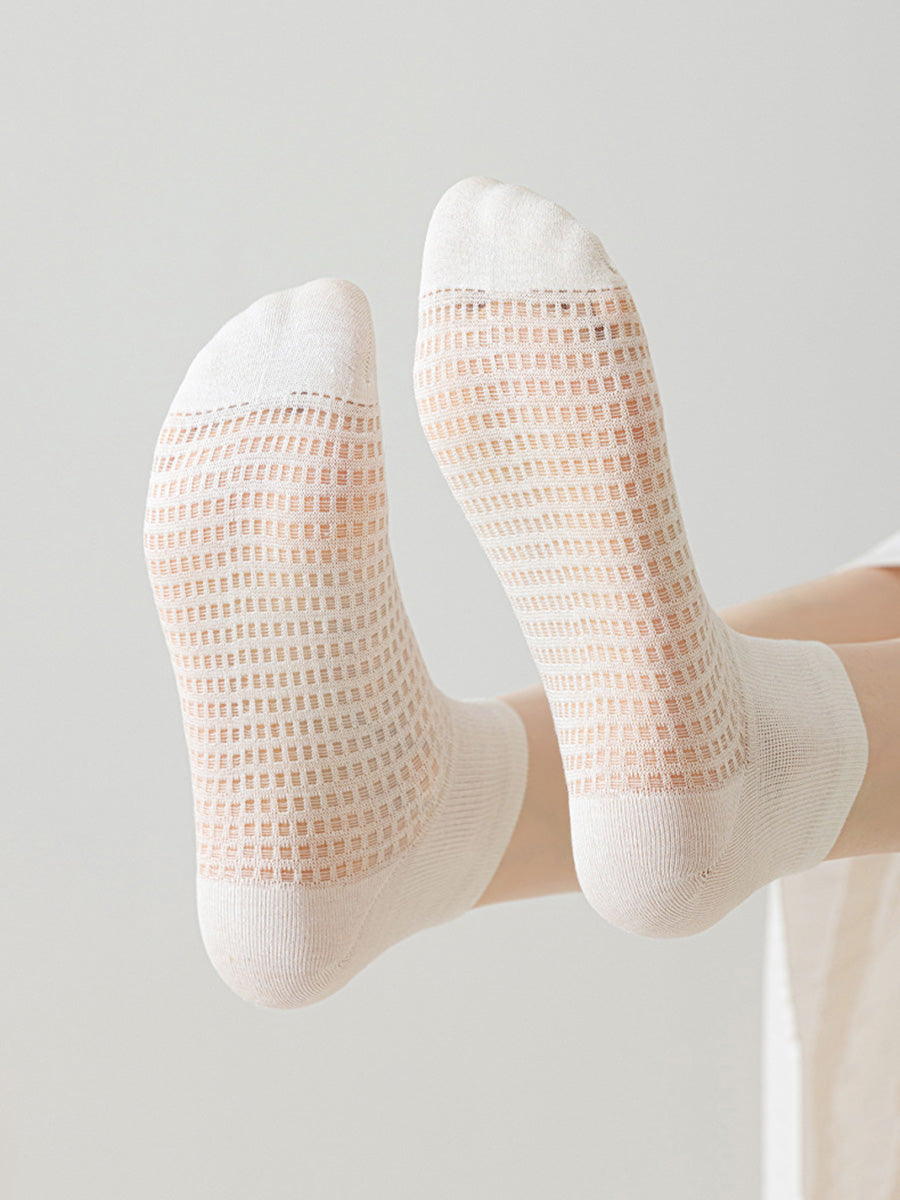 5 Pairs Women Casual Summer Thin Short Socks