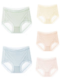 5 Pieces Summer Women Thin High Waist Underwear