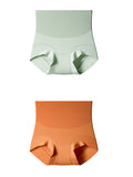 2 Pieces Summer Women Pure Color High Waist Underwear
