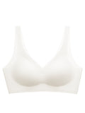Women Summer Casual Pure Color Satin Seamless Bra