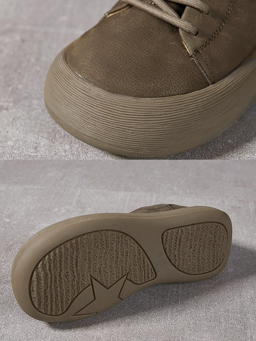 Women Summer Genuine Leather Strap Flat Shoes