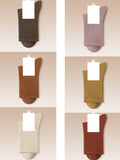 6 Pairs Women Solid Winter Cotton Socks