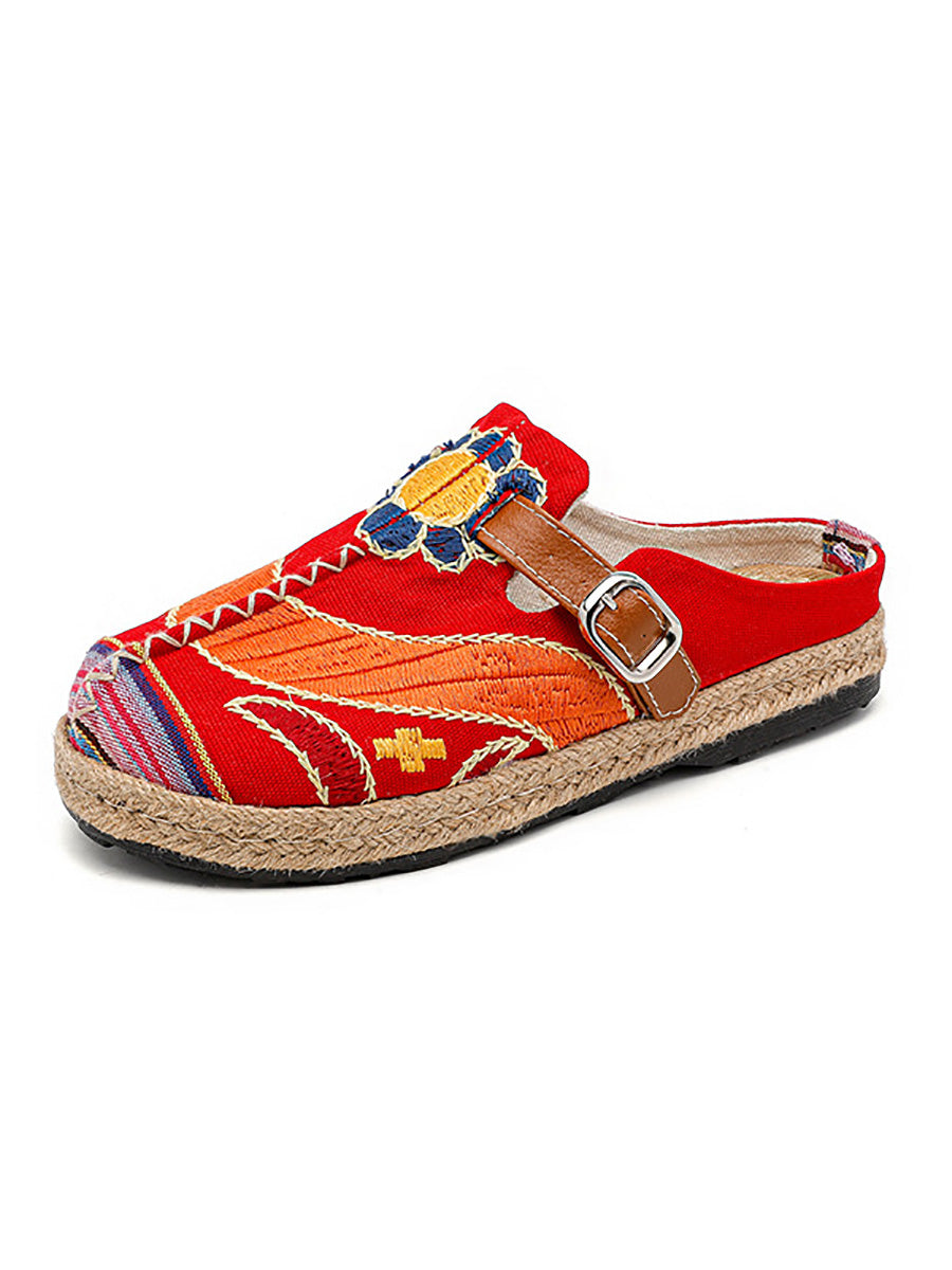 Women Ethnic Summer Embroidery Cloth Shoes