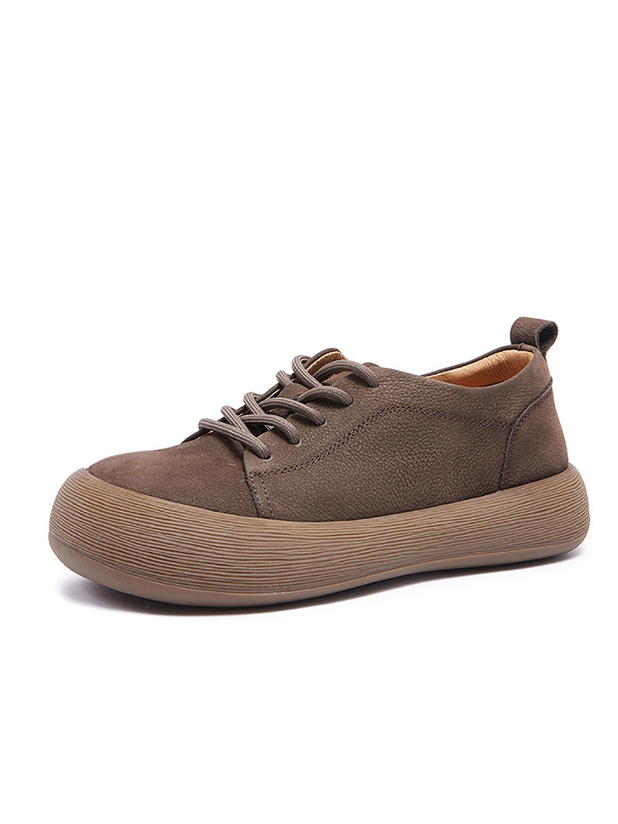 Women Summer Genuine Leather Strap Flat Shoes