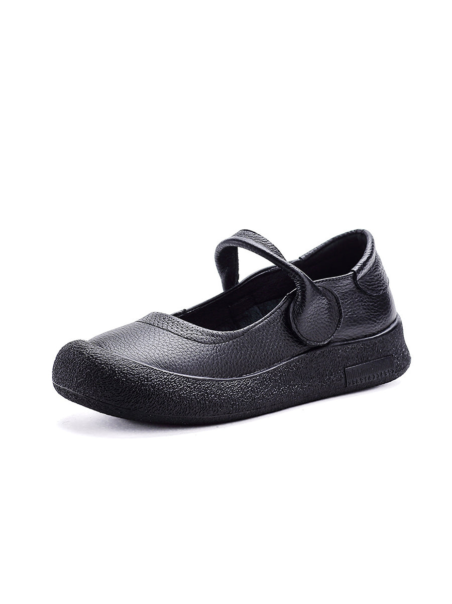 Women Spring Genuine Leather Platform Shoes