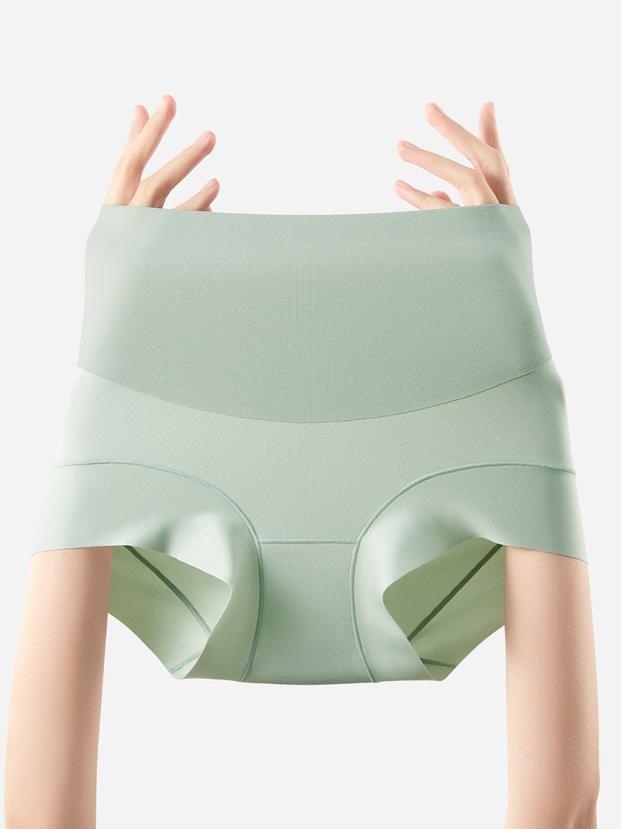 2 Pieces Summer Women Pure Color High Waist Underwear