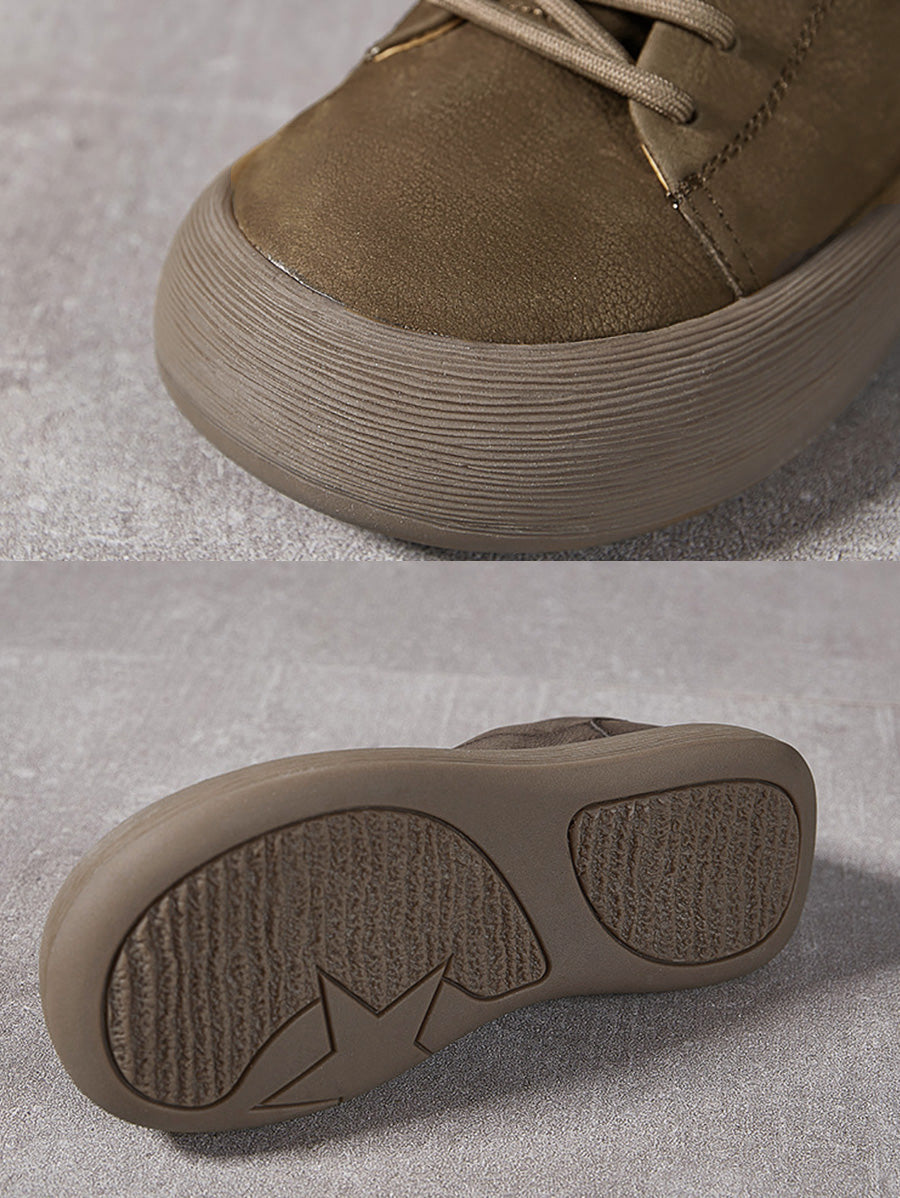 Women Summer Genuine Leather Strap Flat Shoes