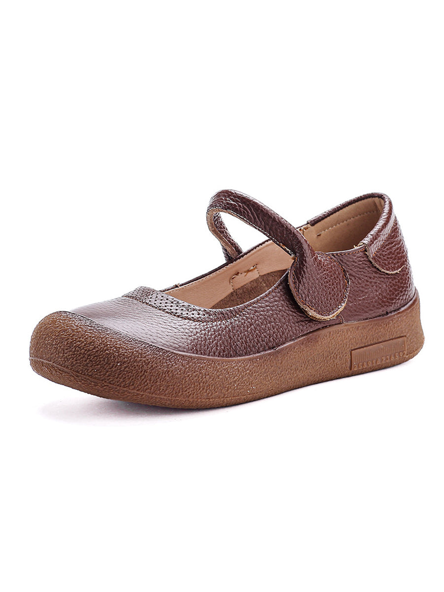 Women Spring Genuine Leather Platform Shoes