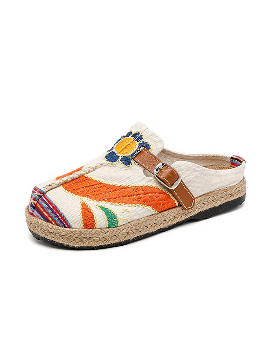 Women Ethnic Summer Embroidery Cloth Shoes