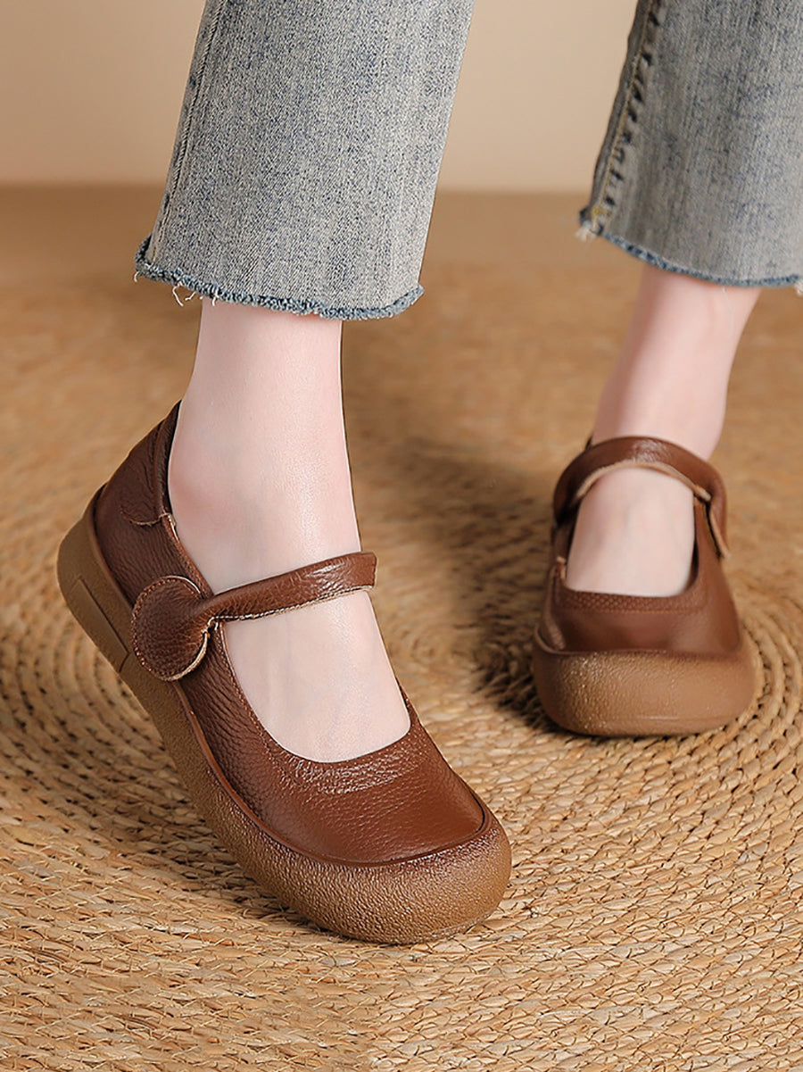 Women Spring Genuine Leather Platform Shoes