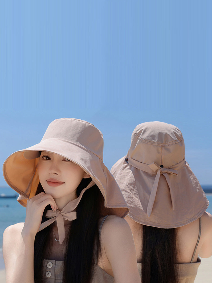 Women Summer Casual Pure Color Sunproof Hat