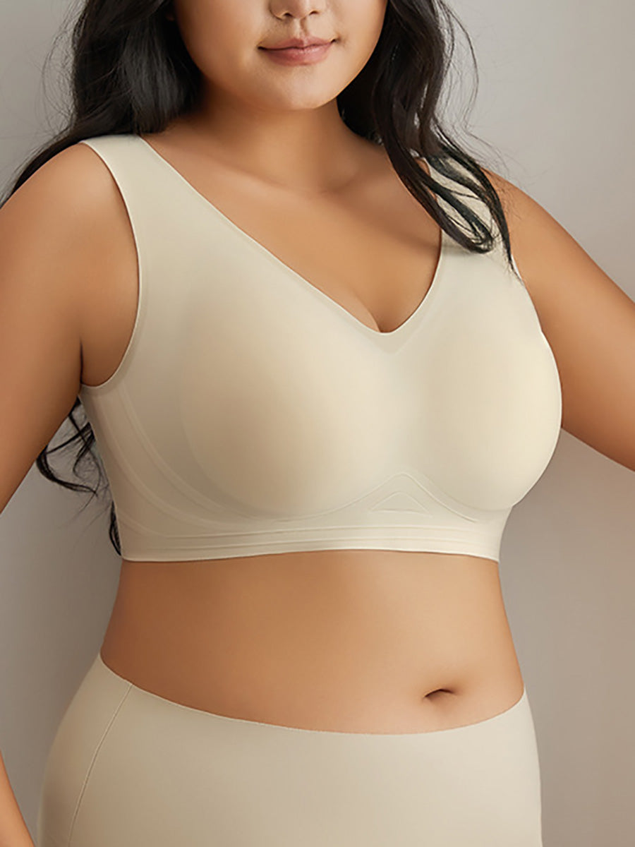 Women Pure Color Bra Pad Pure Color Bra