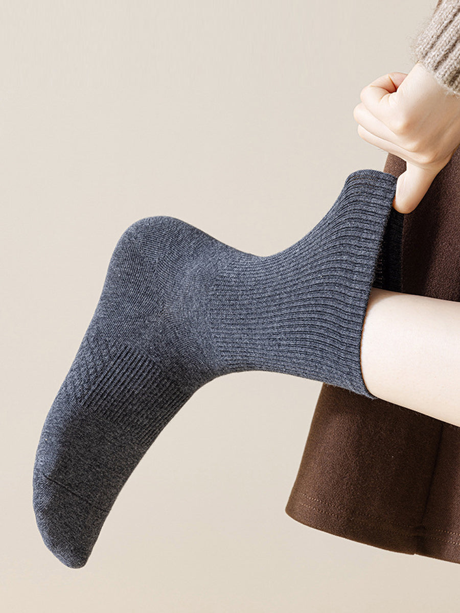 7 Pairs Women Casual Autumn Mid-Heel Socks