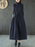 Plus Size Solid Color Sleeveless Pinafore Dress