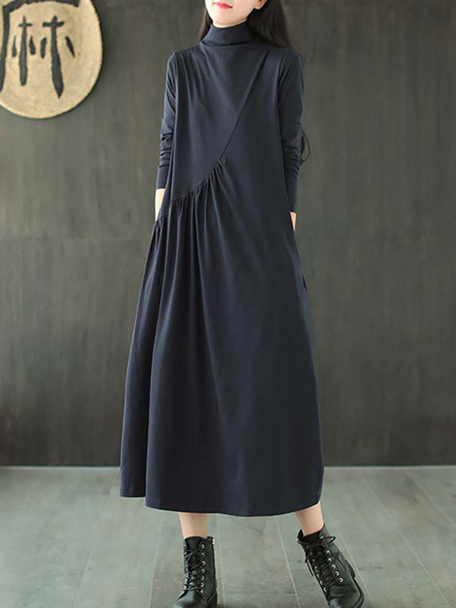 Plus Size Solid Color Sleeveless Pinafore Dress