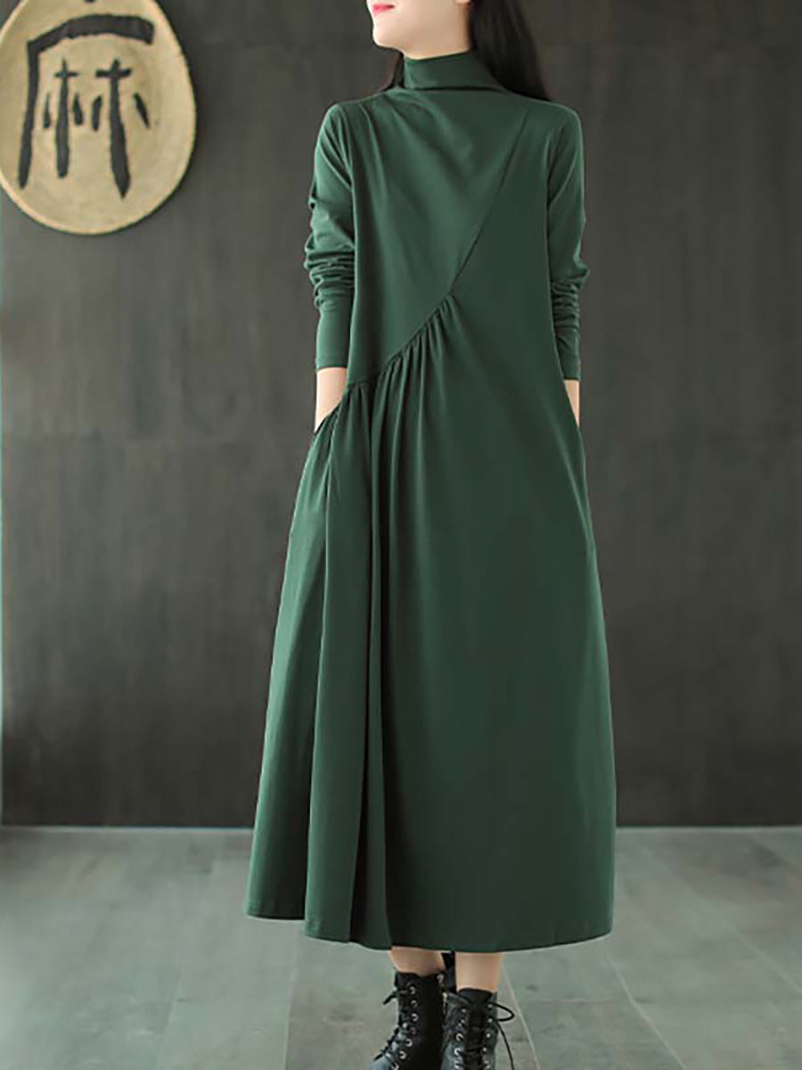 Plus Size Solid Color Sleeveless Pinafore Dress