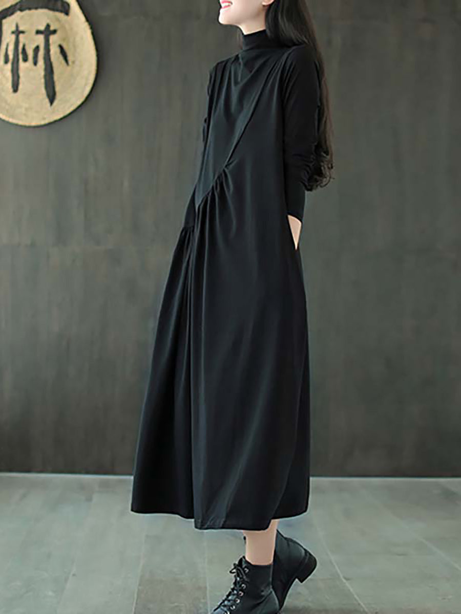 Plus Size Solid Color Sleeveless Pinafore Dress