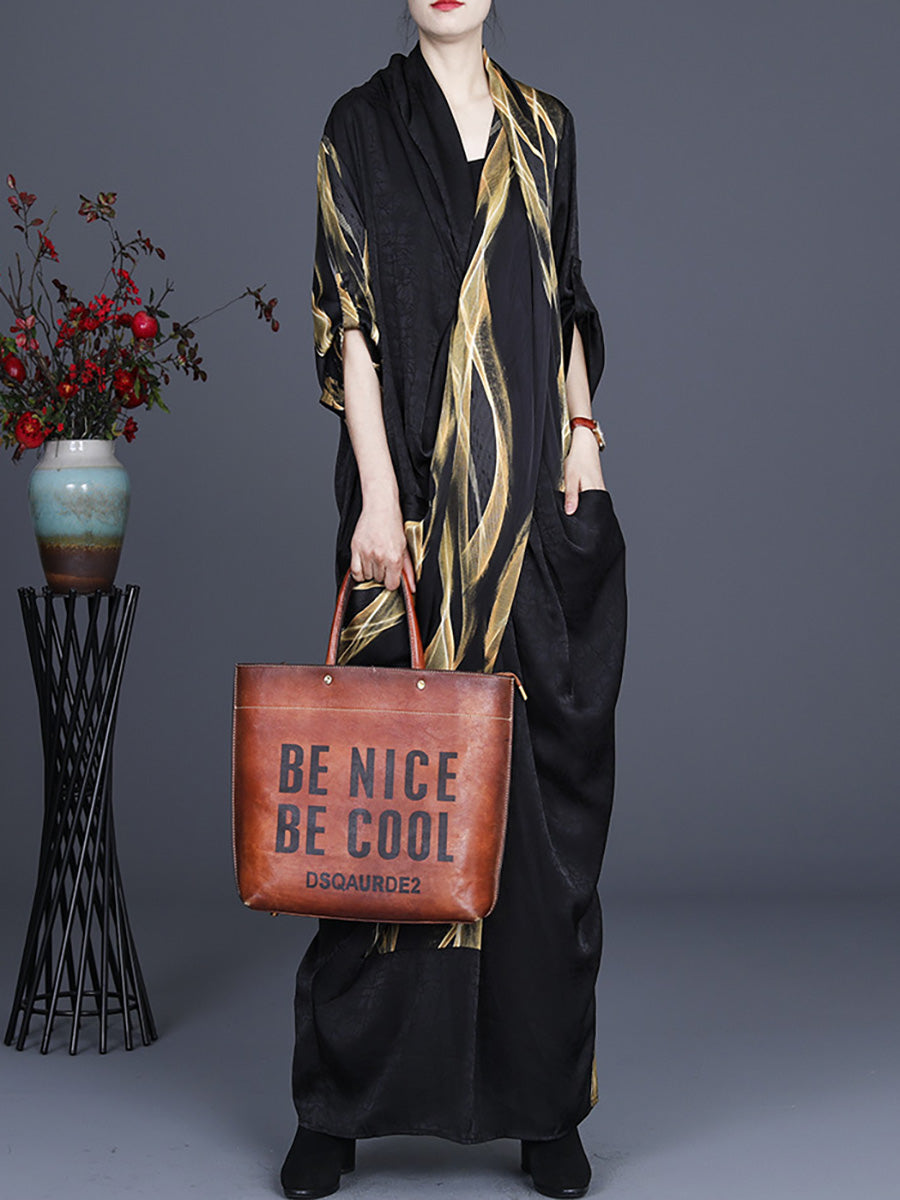 Plus Size Irregular Vintage Retro Maxi Dress