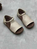 Women Summer Soft Genuine Leather Flat Sandals