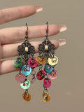 Women Bohemia Shell Alloy Tassel Earrings