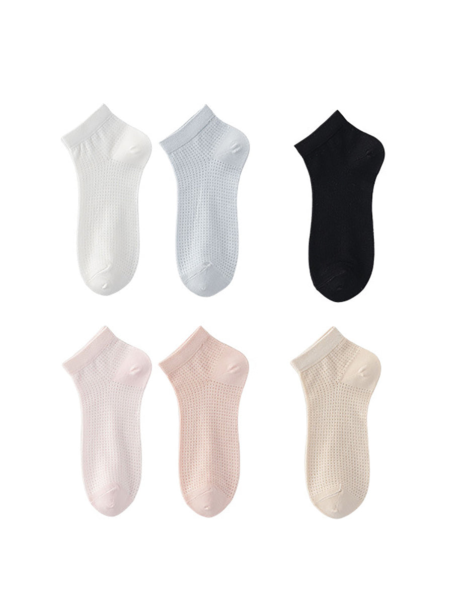 6 Pairs Women Summer Casual Breathable Short Socks