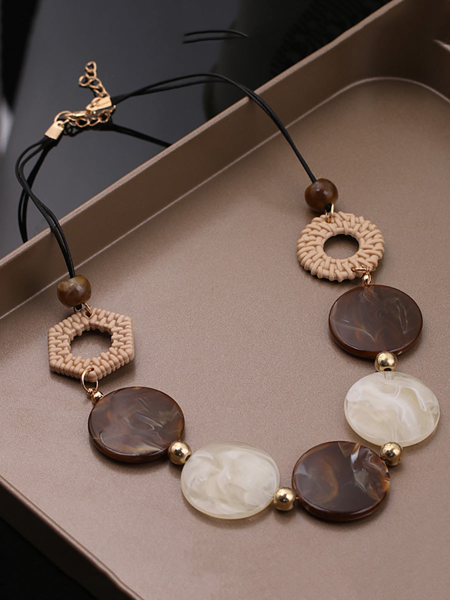 Women Vintage Acrylic Resin Necklace