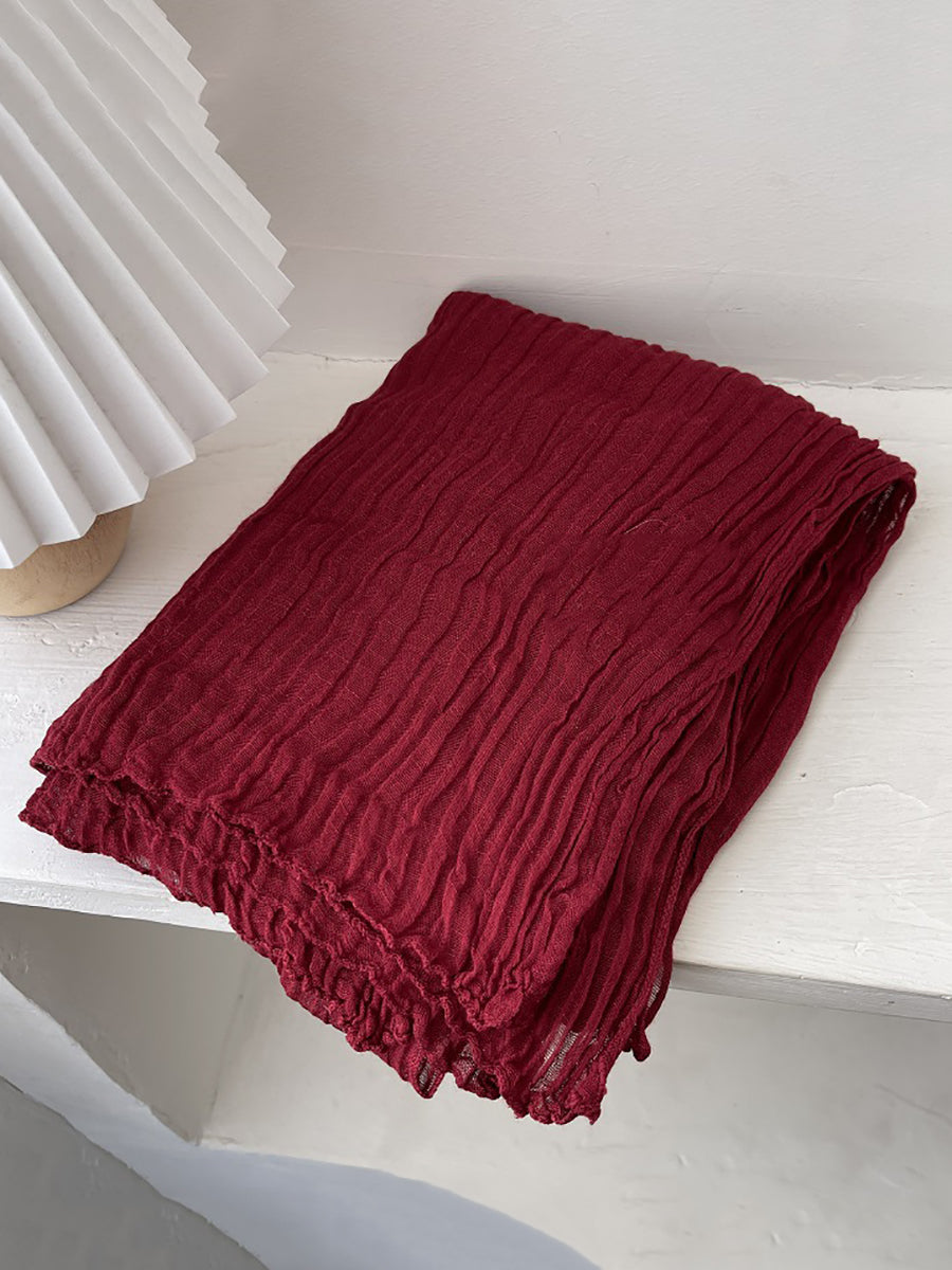 Women Vintage Shirred Shawl Scarf