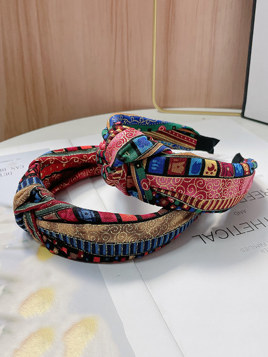 4 Pieces Women Ethnic Spliced Knot Hair Brand