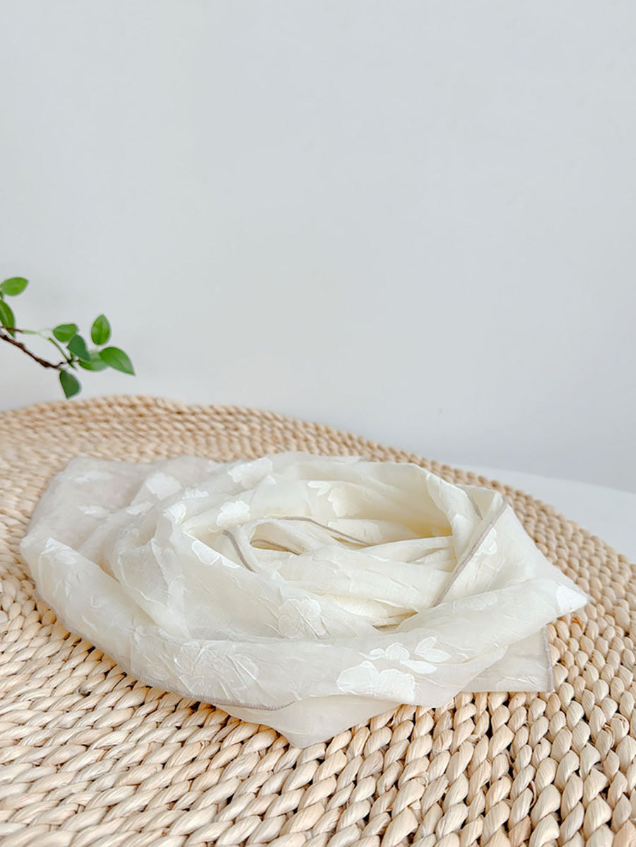 Summer Artsy Flower Thin Shawl Scarf