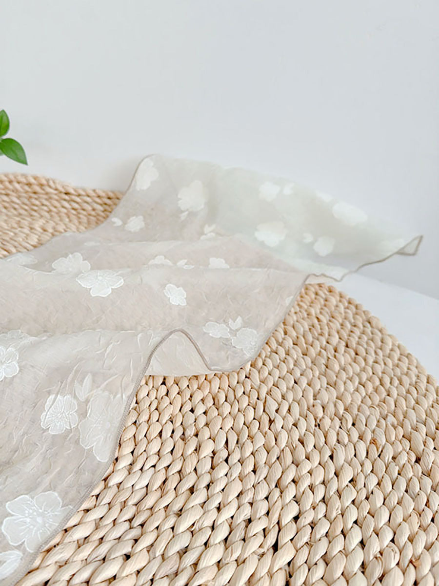 Summer Artsy Flower Thin Shawl Scarf