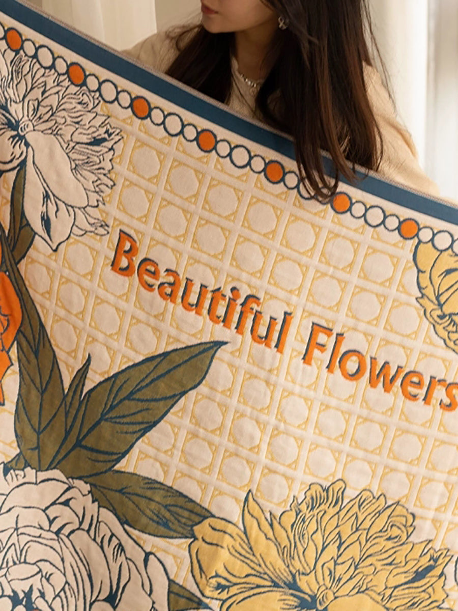 100%Cotton Flower Adult Tassel  Bath Towel