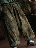 Women Summer Retro Tie-dye Cotton Harem Pants