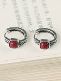 Women Summer Retro Cooper-plating Silver Earrings