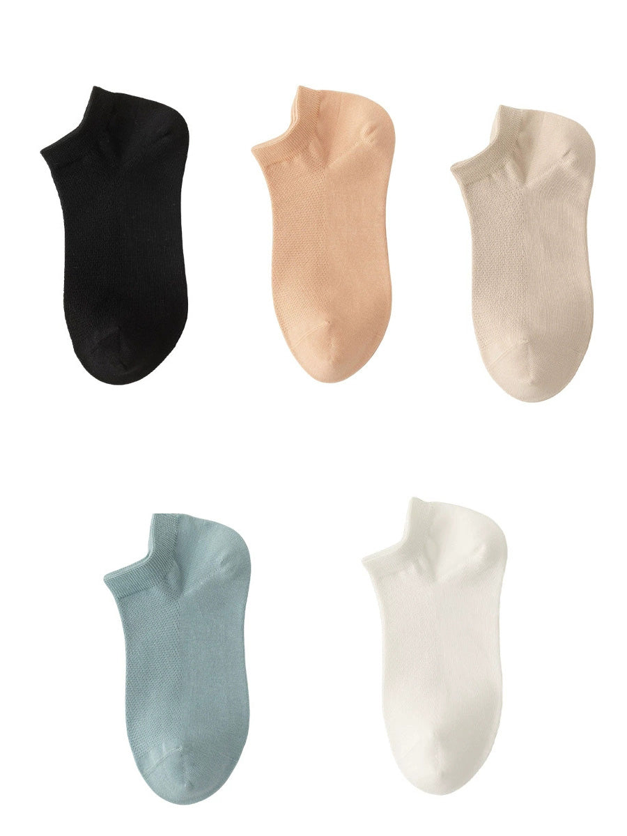 5 Pairs Women Summer Cotton Short Socks