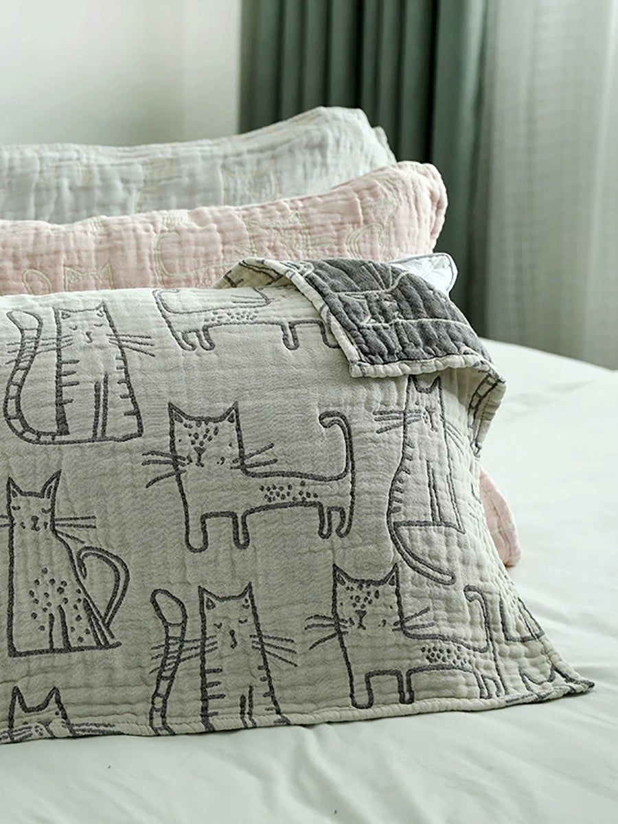 Cartoon Cotton Thickened Pillowcase Adult Children Student Pillowcase