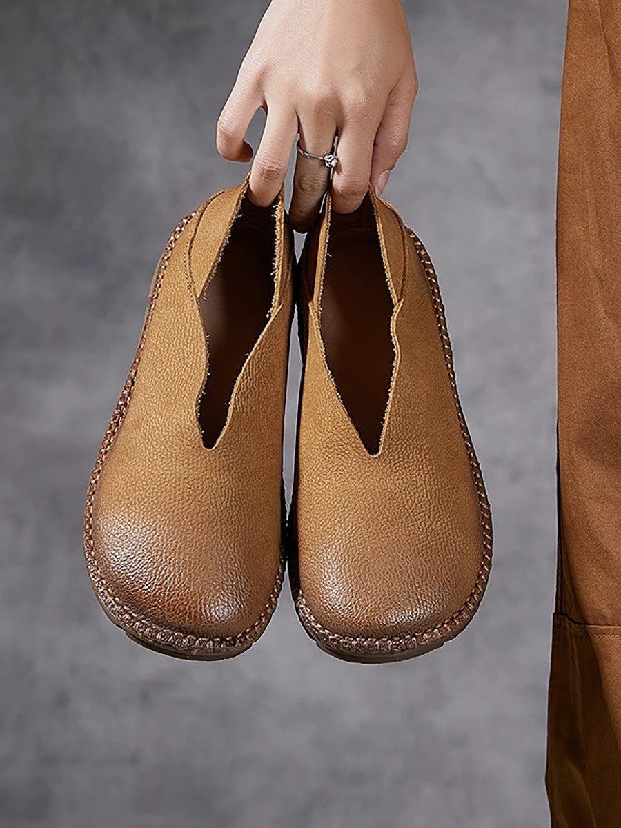 Women Soft Genuine Leather Flat Shoes
