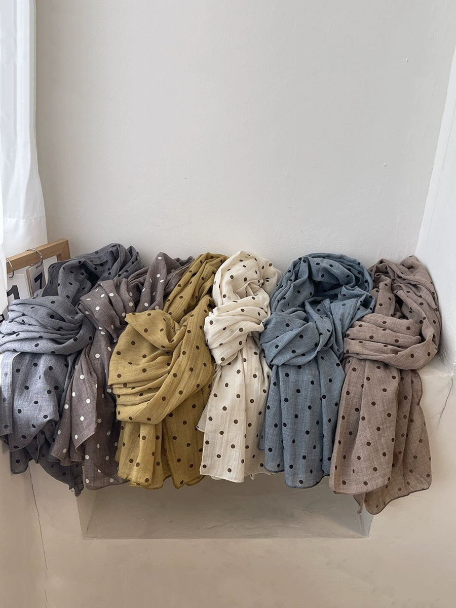 Women Artsy Vintage Dot Scarf Shawl