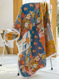 100%Cotton Flower Adult Lace Spliced Bath Towel