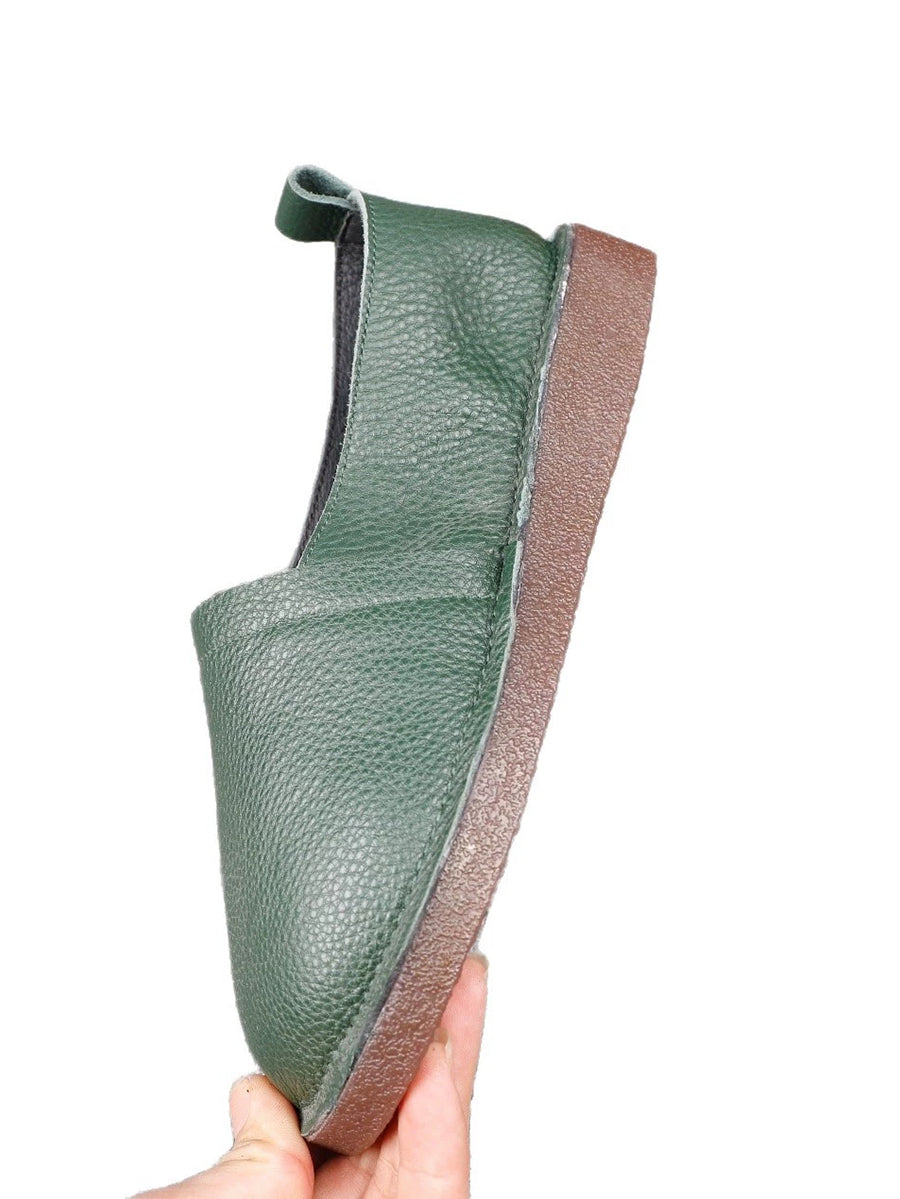 Women Casual Soft Genuine Leather Flat Shoes
