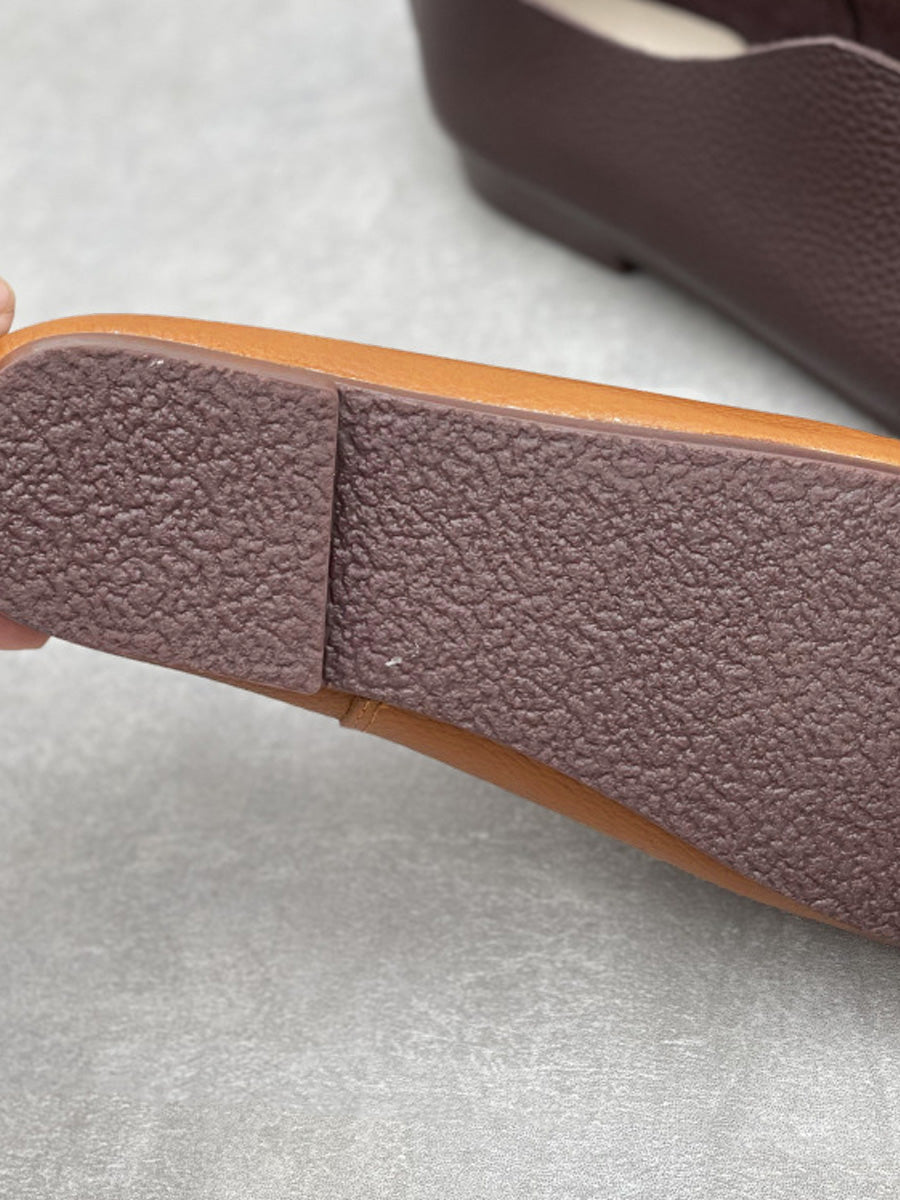 Women Casual Soft Leather Low Heel Shoes