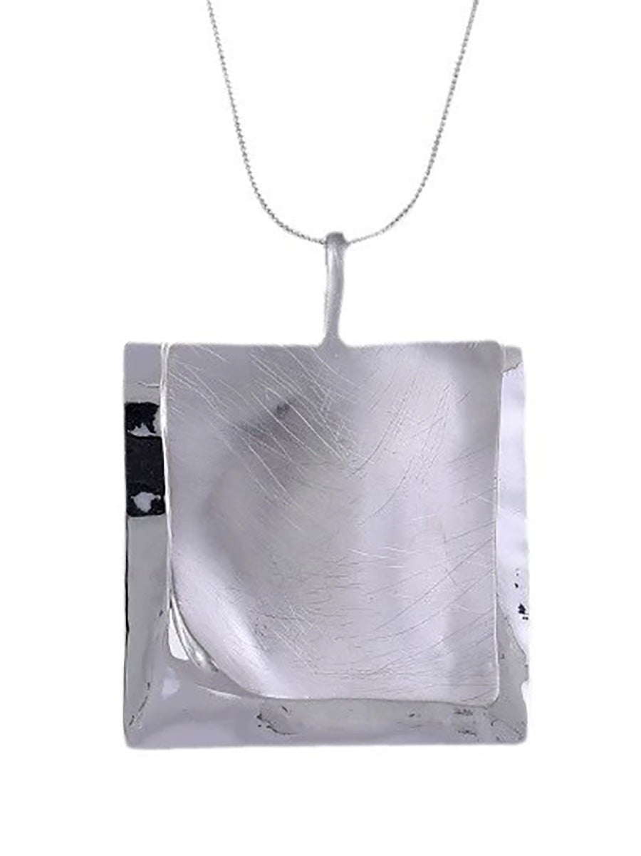 Fashion Square Alloy Long Pandent Necklace