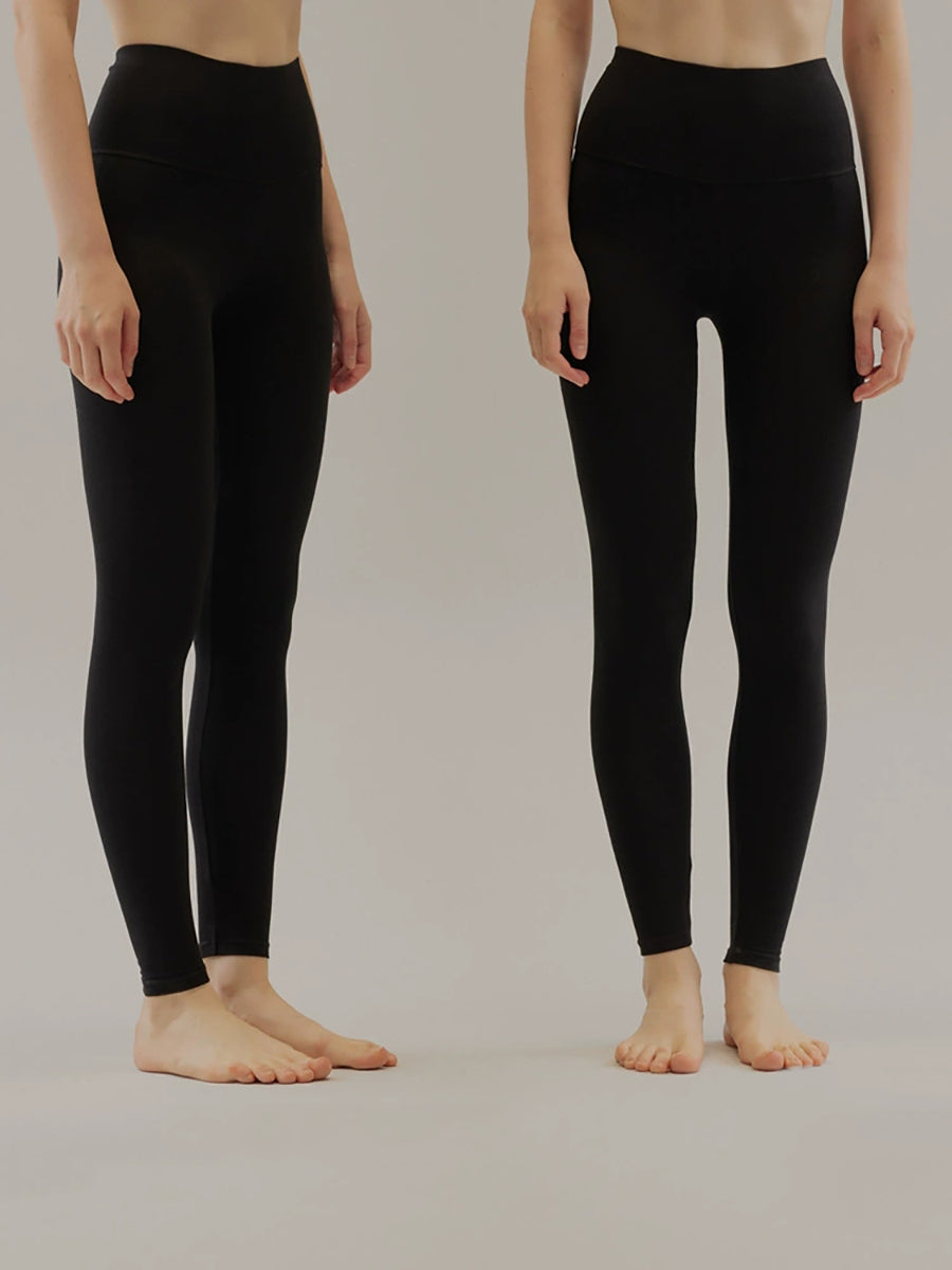 Women Autumn Warm Pure Color High Waist Leggings