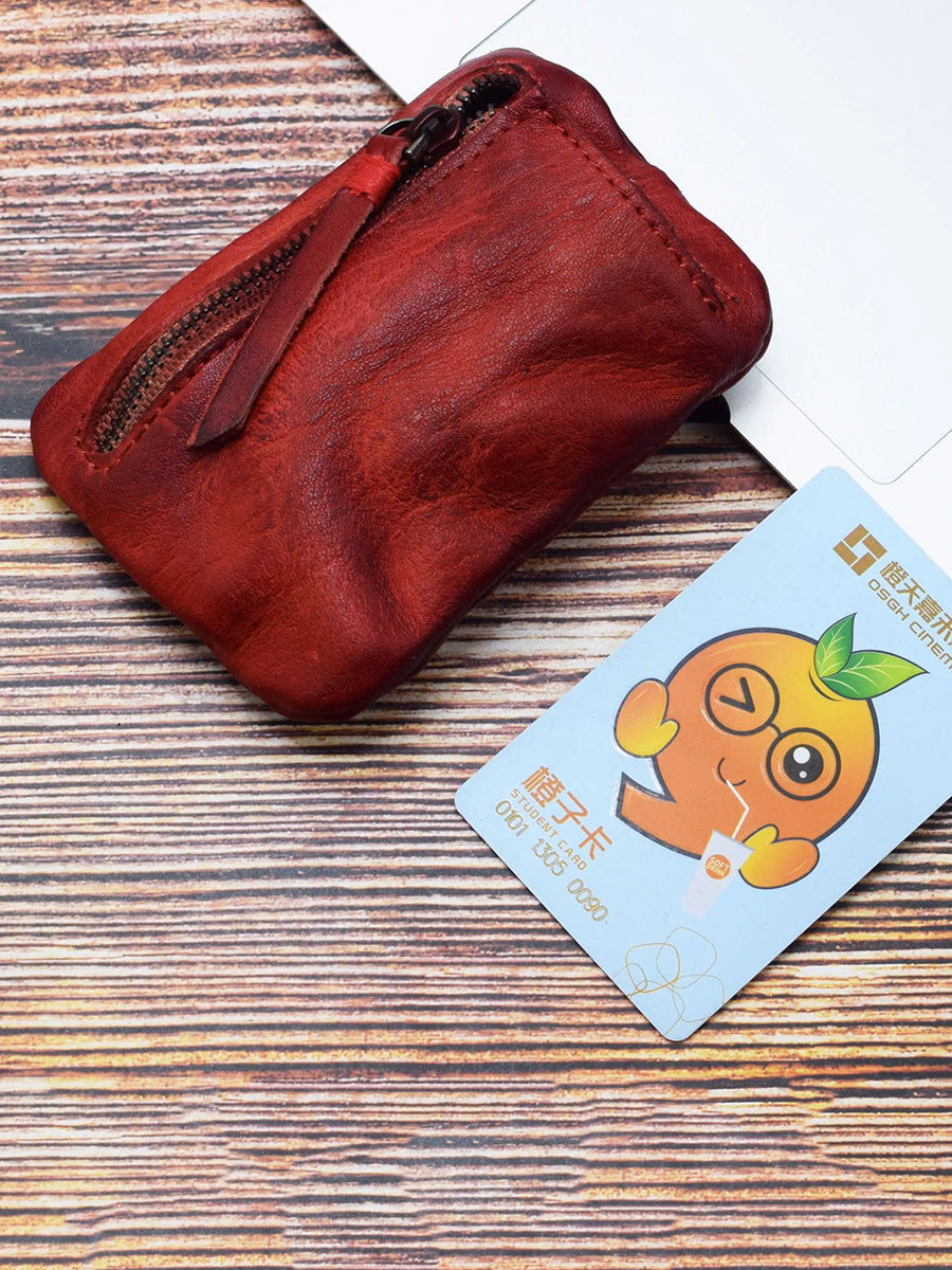 Retro Leather Zipper Multifunction Wallet
