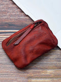 Retro Leather Zipper Multifunction Wallet